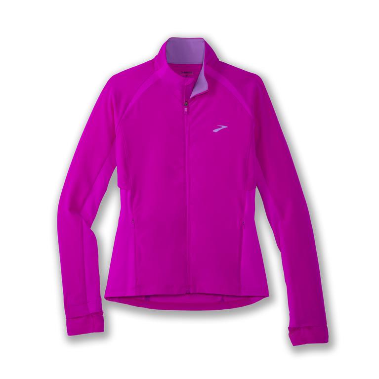 Brooks Fusion Hybrid - Womens Running Jackets - Magenta/Heliotrope (07132HNDT)